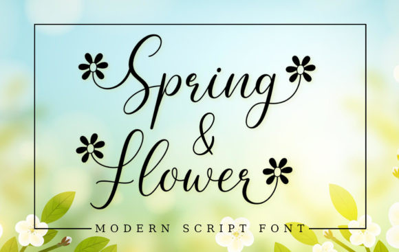 Spring Flower Calligraphy Font