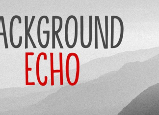 Background Echo Display Font