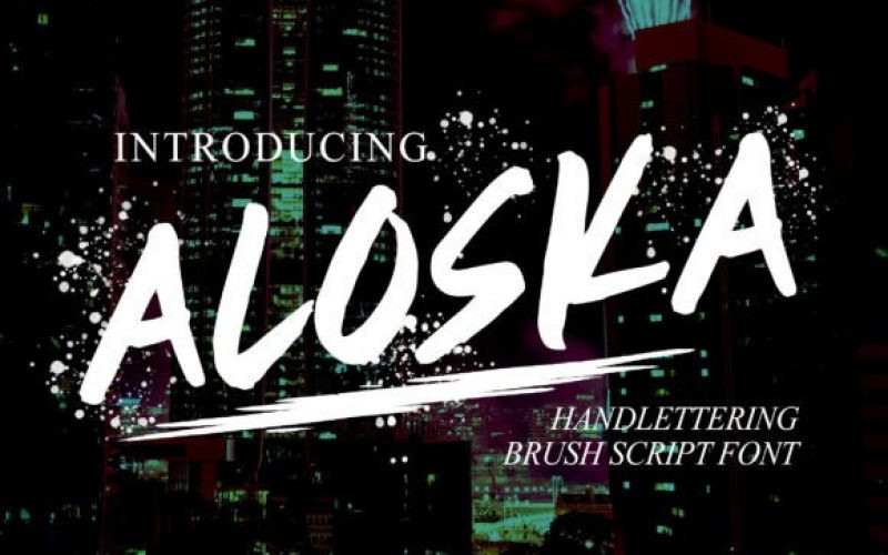 Aloska Brush Font