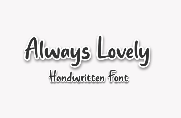 Always Lovely Script Font