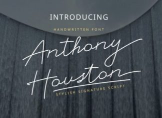 Anthony Houston Handwritten Font