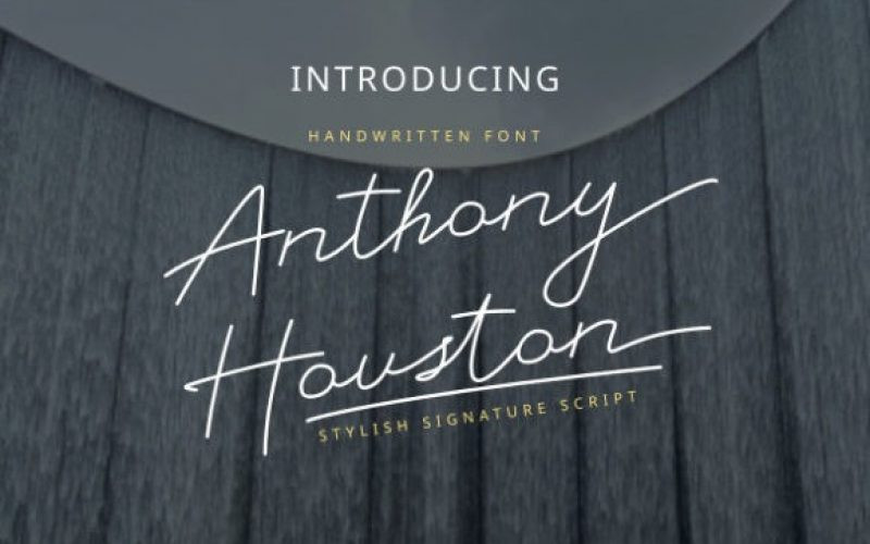 Anthony Houston Handwritten Font