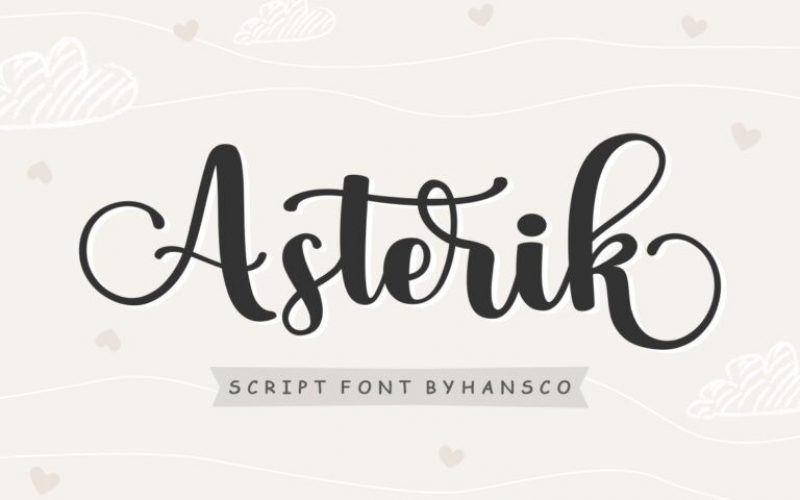 Asterik Calligraphy Font