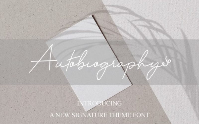 Autobiography Handwritten Font