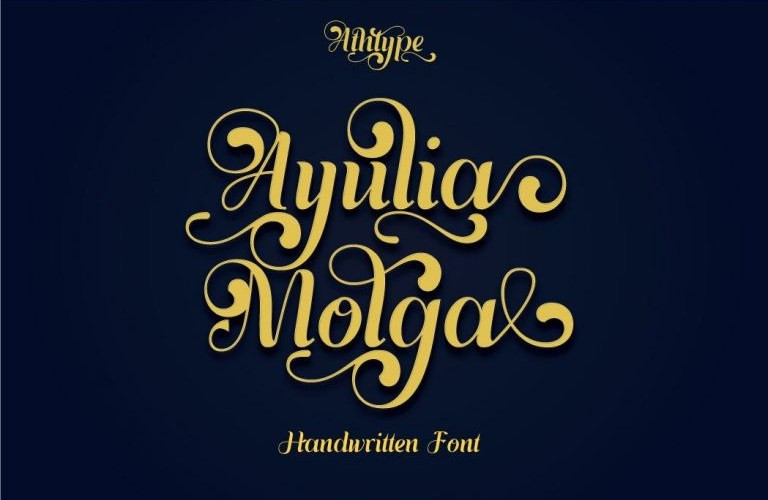 Ayulia Molga Calligraphy Font