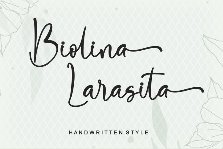 Biolina Larasita Script Font