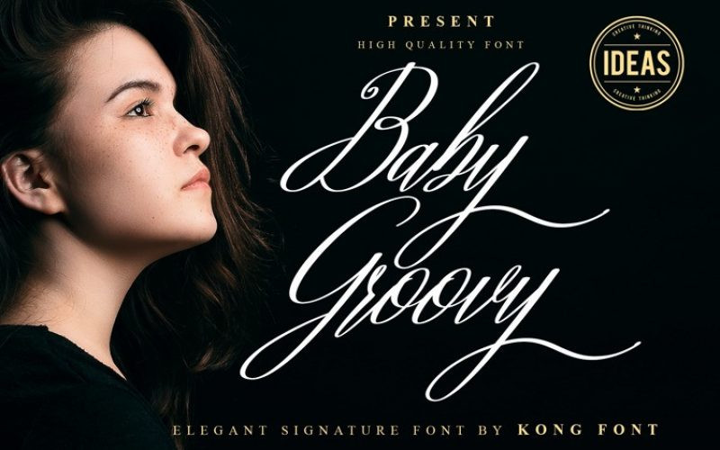 Baby Groovy Calligraphy Font