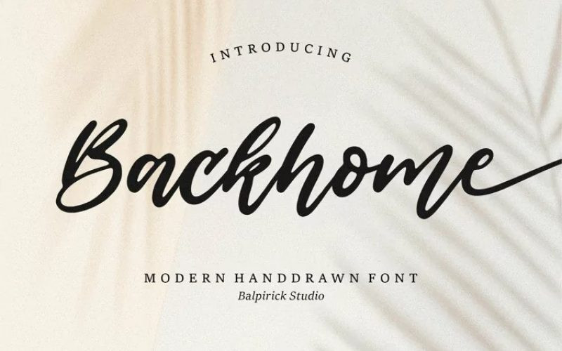 Backhome Script Font