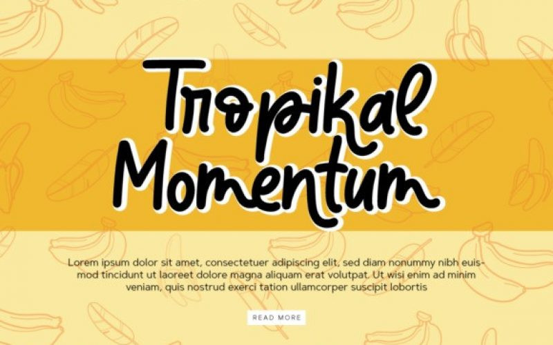 Banana Super Script Font