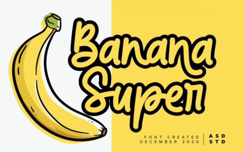 Banana Super Script Font