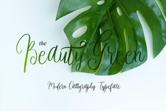 Beauty Green Calligraphy Font