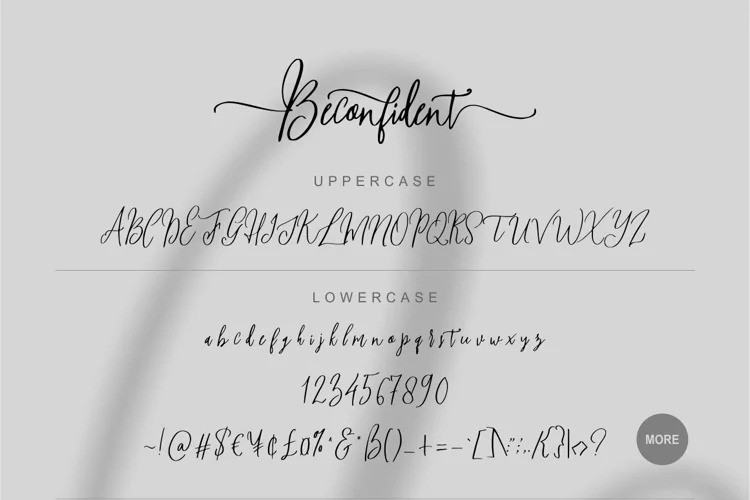 Beconfident Calligraphy Font