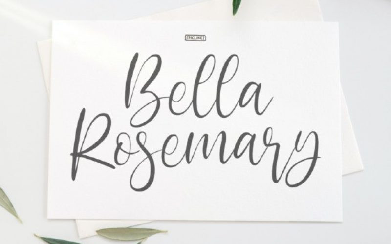 Bella Rosemary Calligraphy Font