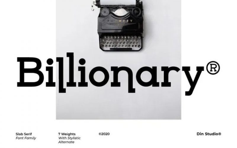 Billionary Slab Serif Font