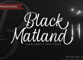 Black Matland Calligraphy Font