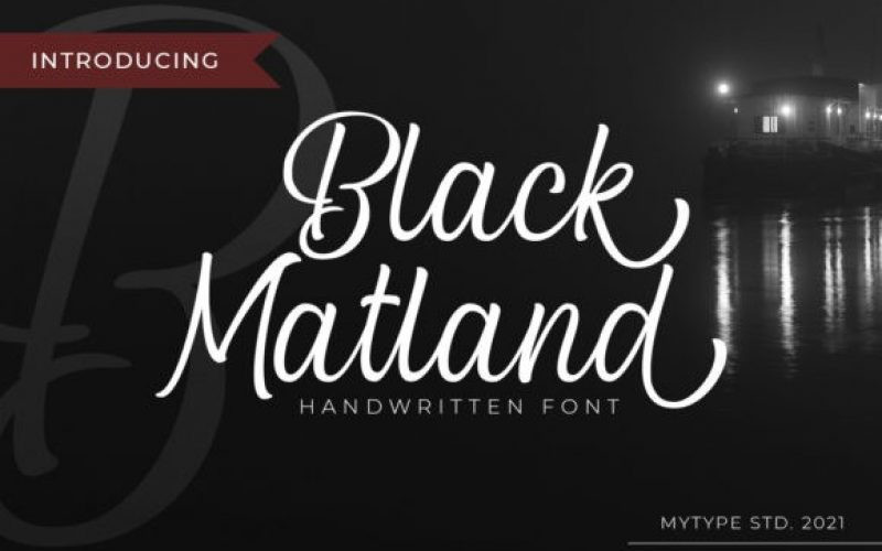 Black Matland Calligraphy Font