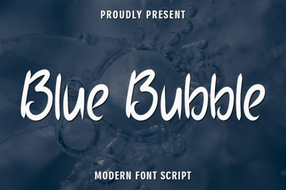 Blue Bubble Brush Font