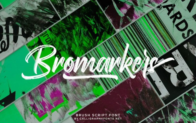 Bromarkers Brush Font