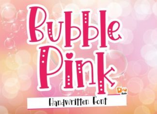 Bubble Pink Display Font