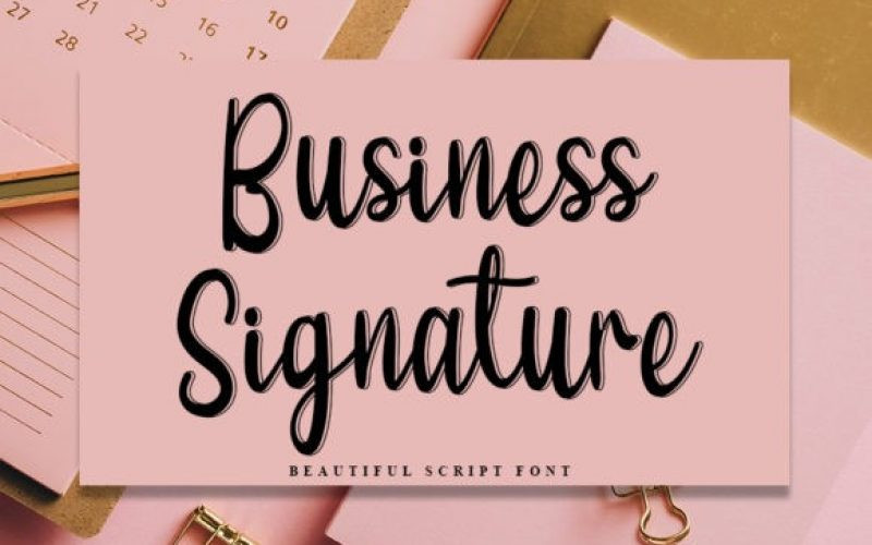 Business Signature Script Font