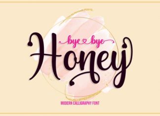 Byebye Honey Calligraphy Font
