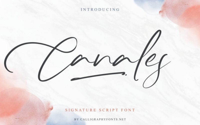 Canales Calligraphy Font