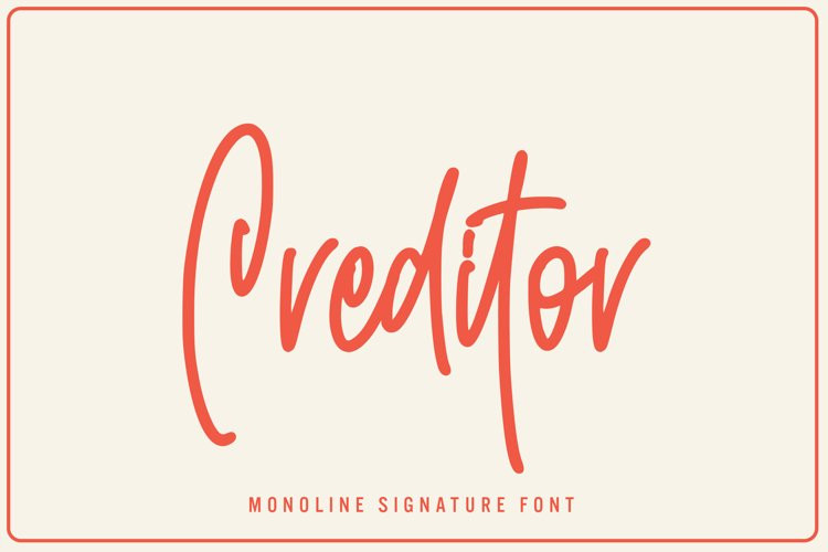 Creditor Handwritten Font