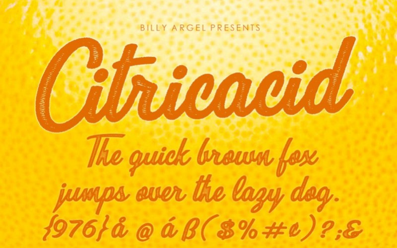 CITRICACID Script Font