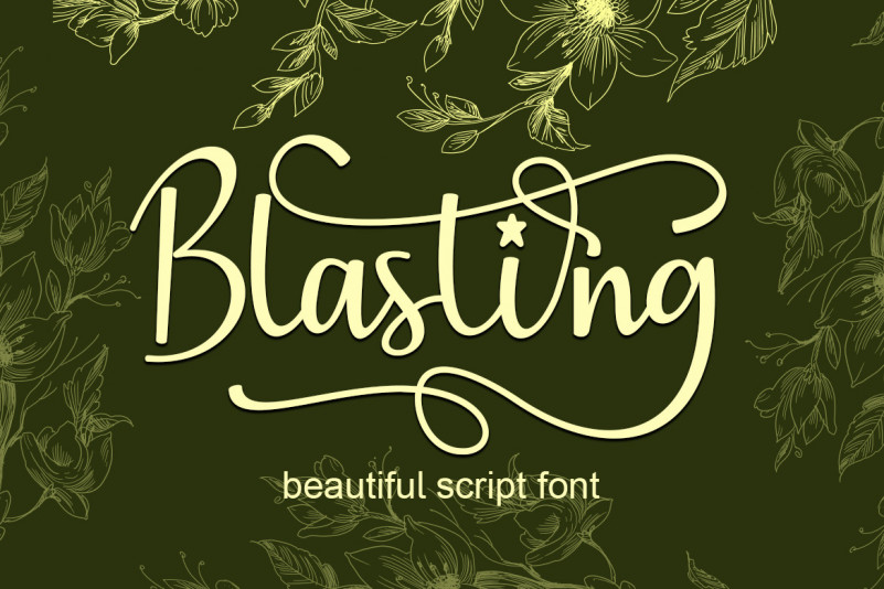 Blasting Calligraphy Font