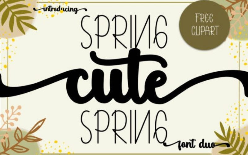 Cute Spring Font Duo