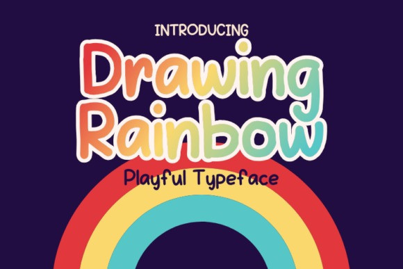 Drawing Rainbow Display Font