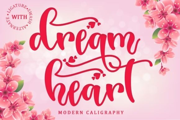 Dream Heart Calligraphy Font