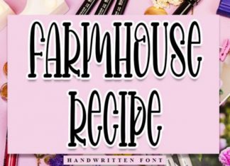 Farmhouse Recipe Display Font