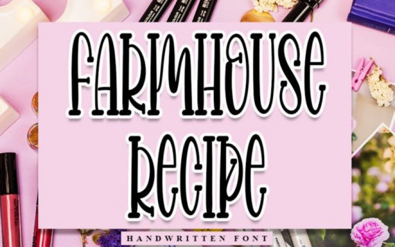 Farmhouse Recipe Display Font