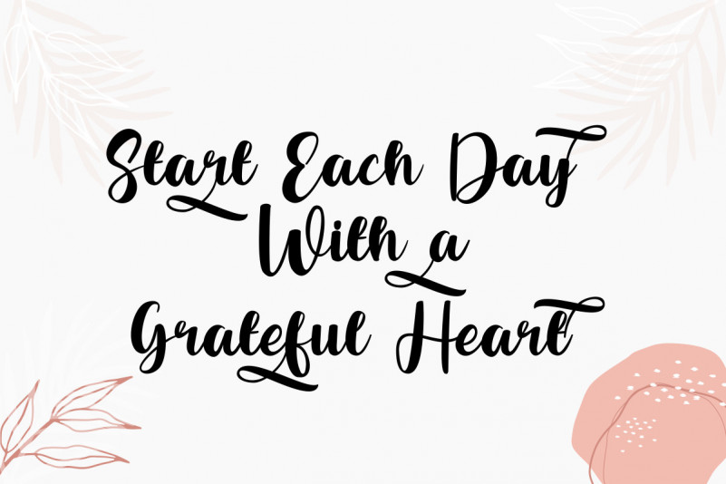 Always Grateful Calligraphy Font