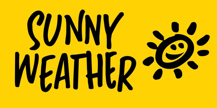 Sunny Weather Handwritten Font