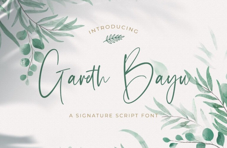 Gareth Bayu Script Font