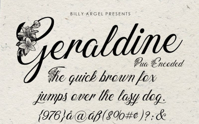 GERALDINE Script Font