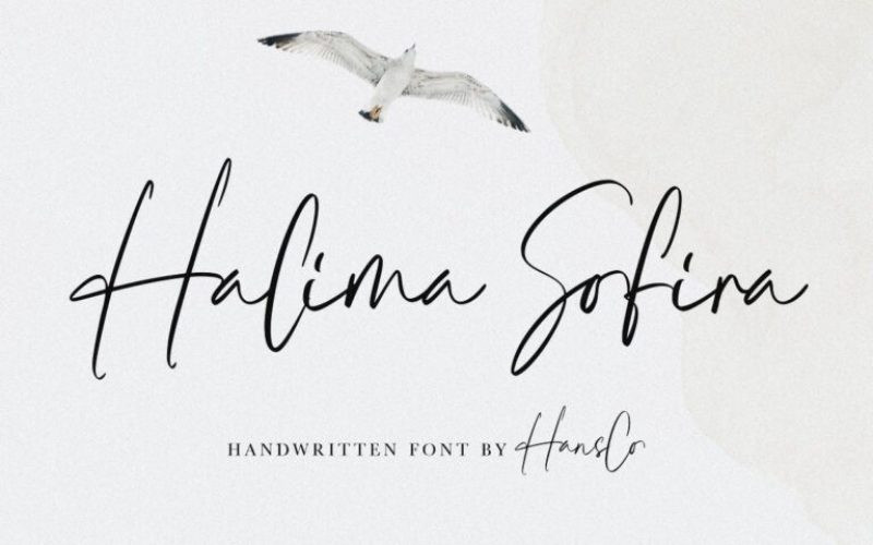 Halima Sofira Handwritten Font