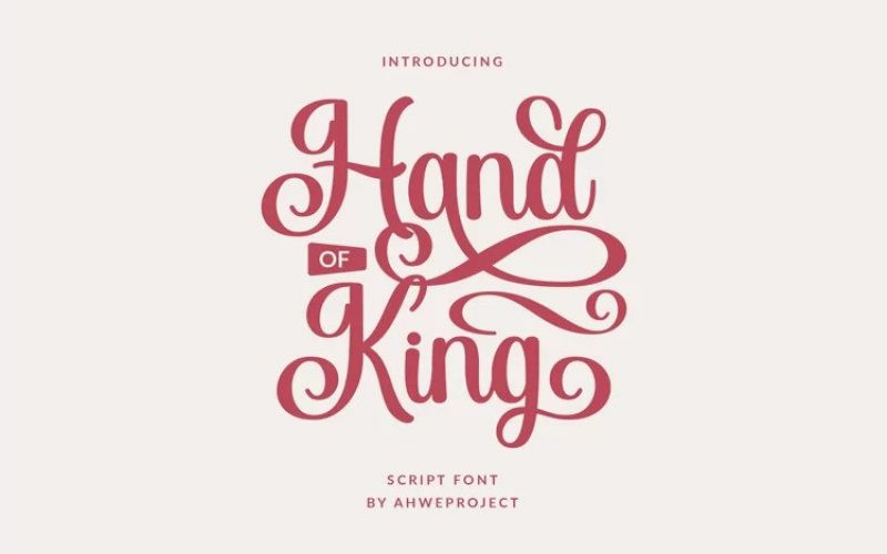 Hand of King Script Font