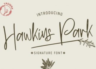 Hawkins Park Handwritten Font