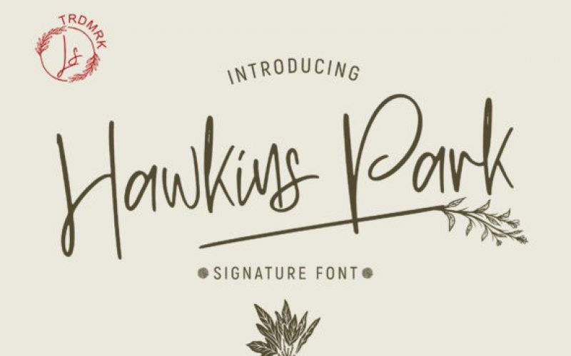 Hawkins Park Handwritten Font