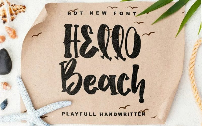 Hello Beach Display Font