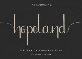 HopeLand Calligraphy Font