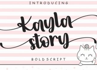Kayla story Calligraphy Font