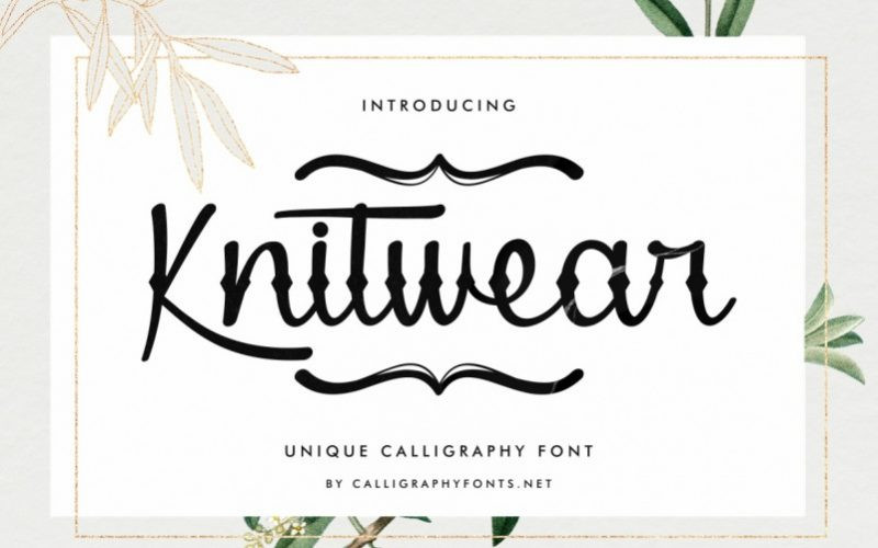 Knitwear Script Font