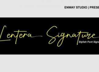 Lentera Signature Script Font