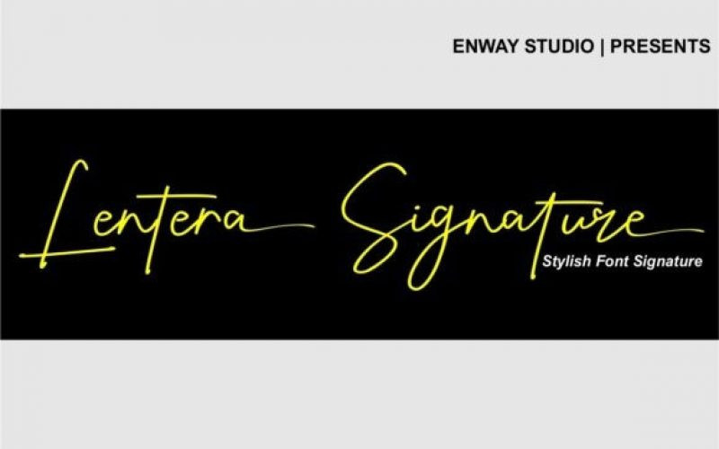 Lentera Signature Script Font