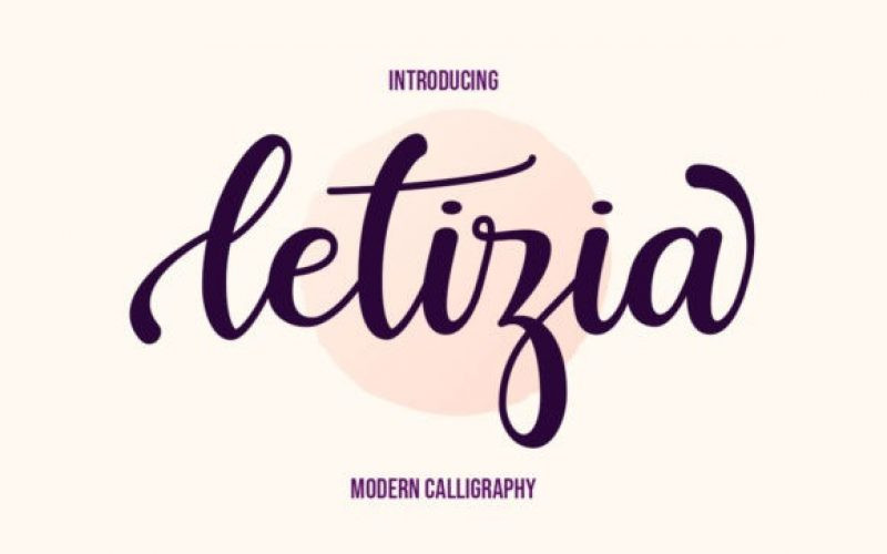 Letizia Calligraphy Font