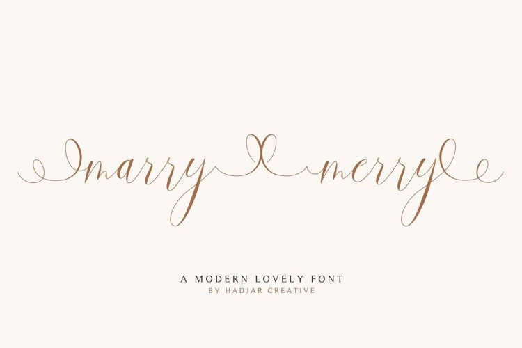 Marry Merry Calligraphy Font